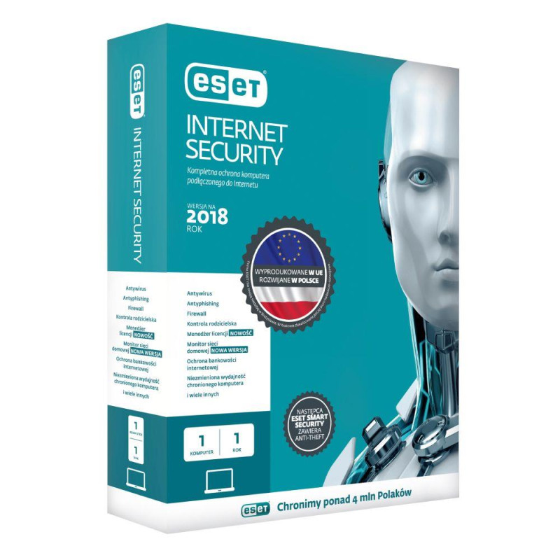 Oprogramowanie ESET Internet Security BOX 3U 12 m-cy
